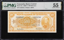 VENEZUELA. Banco Central de Venezuela. 500 Bolivares, 1968. P-37c. PMG About Uncirculated 55.

Estimate: $200.00- $400.00