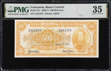 VENEZUELA. Banco Central de Venezuela. 500 Bolivares, 1971. P-37c. PMG Choice Very Fine 35.

Estimate: $200.00- $400.00