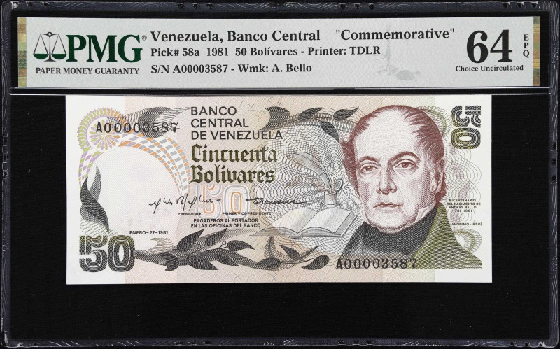 VENEZUELA. Banco Central de Venezuela. 50 Bolivares, 1981. P-58a. Commemorative....