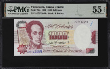 VENEZUELA. Lot of (2). Banco Central de Venezuela. 1000 Bolivares, 8.8.1991. P-73a. Consecutive. PMG About Uncirculated 55 & 55 EPQ.

Estimate: $40....