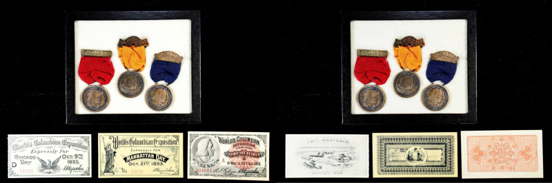 Six-Piece Set of World's Columbian Exposition Badges and Admission Tickets.
Inc...