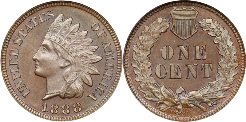 1888 Indian Cent. Proof-65 BN (NGC).
PCGS# 2166. NGC ID: 228G.
From the Arling...