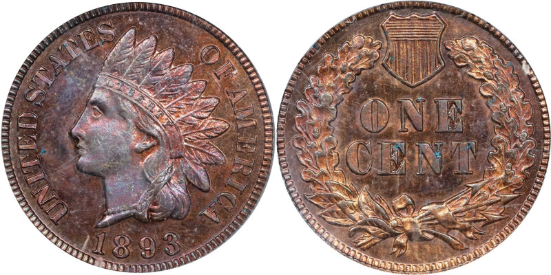 1893 Indian Cent. Proof-64 RB (PCGS). OGH.
PCGS# 2367. NGC ID: 22AF.
From the ...