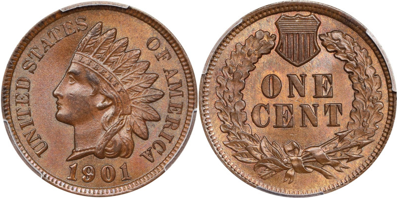 1901 Indian Cent. MS-64 BN (PCGS).
PCGS# 2208. NGC ID: 228W.