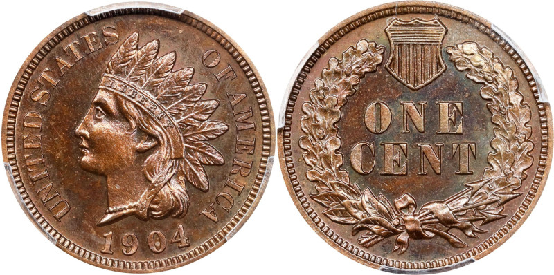 1904 Indian Cent. Proof-65 BN (PCGS).
PCGS# 2399. NGC ID: 22AT.