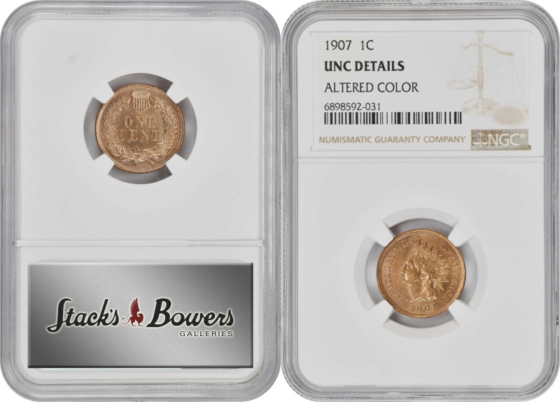 Lot of (4) 1900s Indian Cents. Unc Details--Altered Color (NGC).
Included are: ...