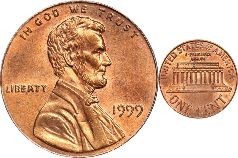 1999 Lincoln Cent. Type II Reverse, "Proof" Hub. MS-63 RB (ANACS).
PCGS# 3154. ...