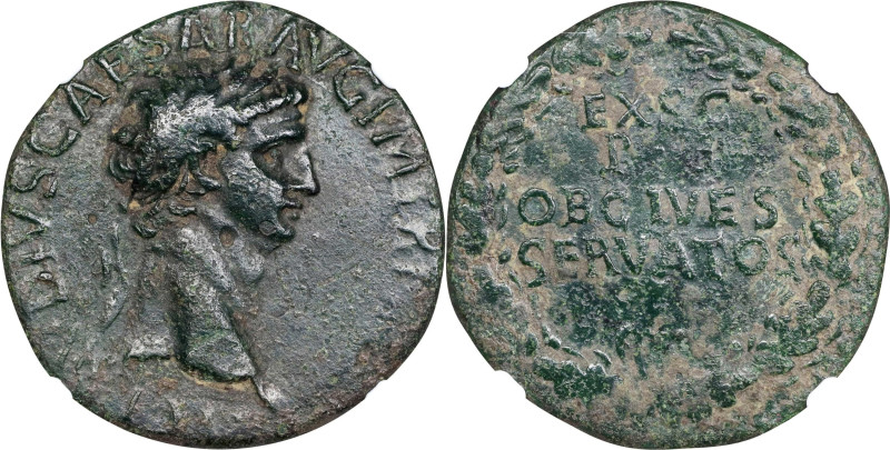 CLAUDIUS, A.D. 41-54. AE Sestertius, Uncertain Western branch Mint, ca. A.D. 41-...