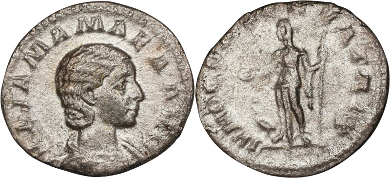 JULIA MAMAEA (MOTHER OF SEVERUS ALEXANDER). AR Denarius (2.83 gms), Rome Mint, c...