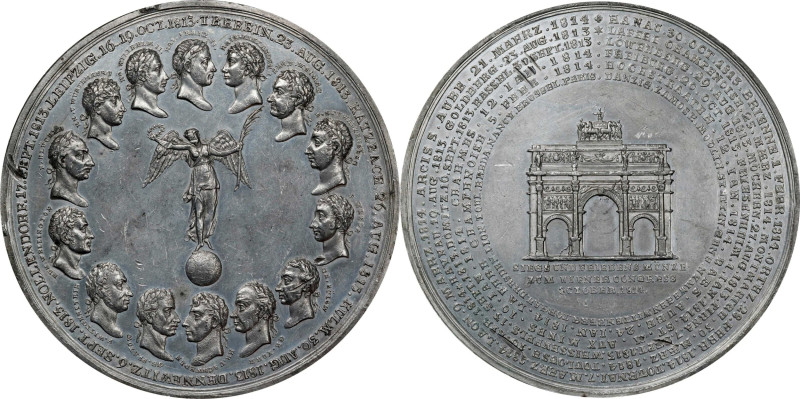 AUSTRIA. Congress of Vienna Cast Pewter Medal, 1814. Franz I. UNCIRCULATED.
Hor...