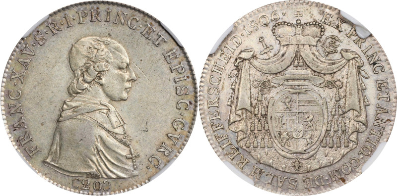 AUSTRIA. Gurk. 20 Kreuzer, 1806. Franz Xavier V. NGC EF Details--Surface Hairlin...