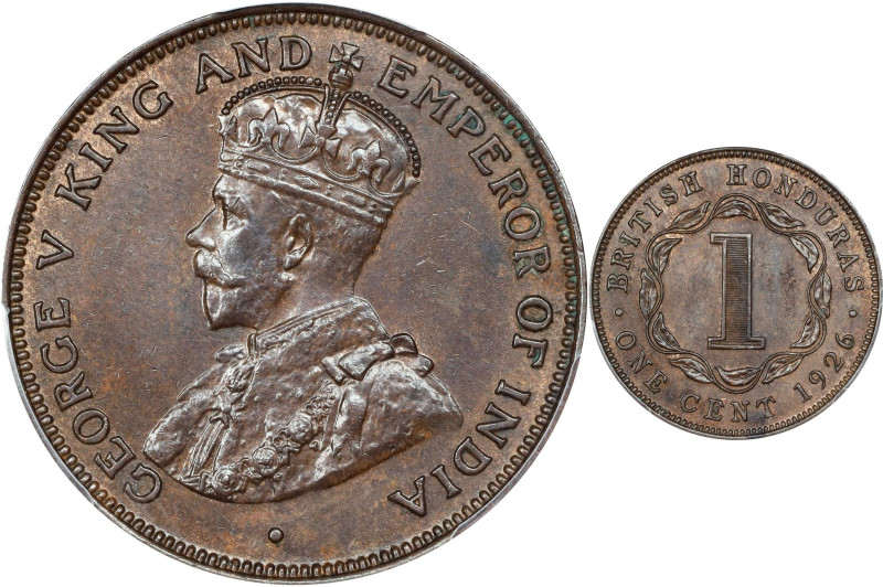 BRITISH HONDURAS. Cent, 1926. London Mint. George V. PCGS MS-63 Brown.
KM-19; P...