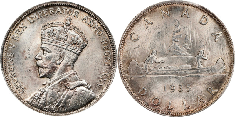 CANADA. Dollar, 1935. Ottawa Mint. George V. PCGS MS-65.
KM-30. 

Estimate: $...