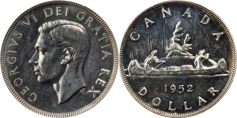 CANADA. Dollar, 1952. Ottawa Mint. George VI. PCGS Genuine--Repaired, AU Details...