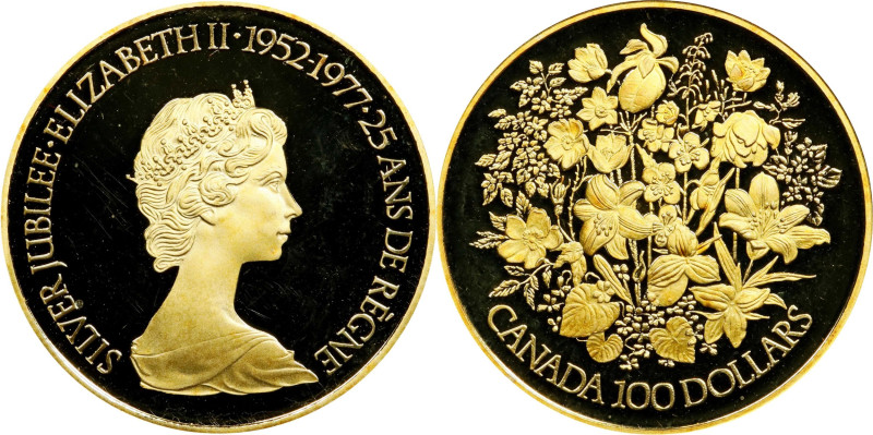 CANADA. 100 Dollars, 1977. Ottawa Mint. Elizabeth II. GEM PROOF.
Fr-8; KM-119. ...