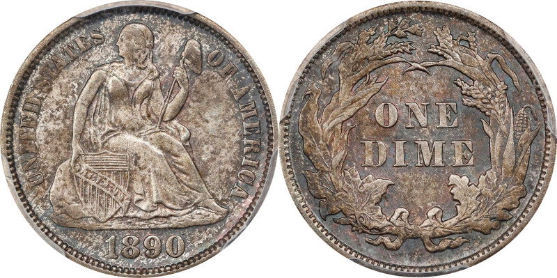 1890 Liberty Seated Dime. MS-65 (PCGS).
PCGS# 4704. NGC ID: 23BB.
From the Kno...