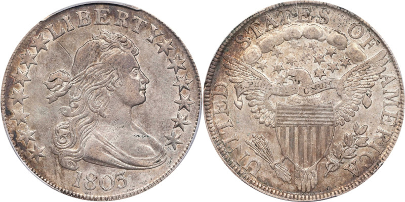 1803 Draped Bust Half Dollar. O-104, T-4. Rarity-4. Small 3, Large Reverse Stars...