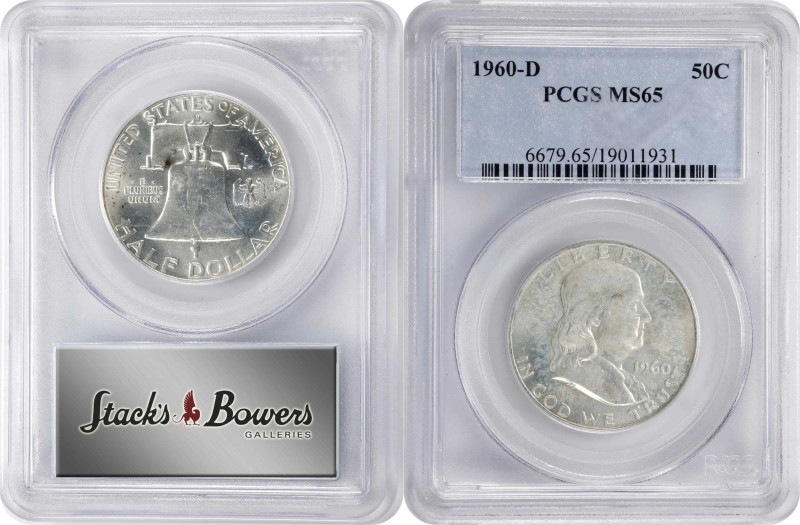 Lot of (2) Mintmarked Franklin Half Dollars. MS-65 (PCGS).
Included are: 1953-S...