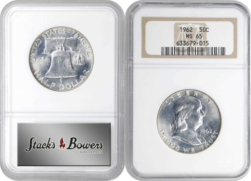 Lot of (5) Certified Gem Mint State Franklin Half Dollars. (NGC).
Included are:...