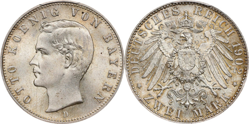 GERMANY. Bavaria. 2 Mark, 1902-D. Munich Mint. Otto. PCGS MS-64.
KM-913; J-45....