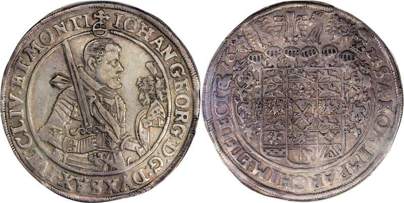 GERMANY. Saxony. Taler, 1624. Dresden Mint. Johann Georg I. PCGS EF-45.
Dav-760...