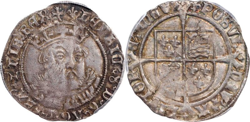 GREAT BRITAIN. Groat, ND (1544-47). London Mint; mm: Lis. Henry VIII. PCGS EF-40...