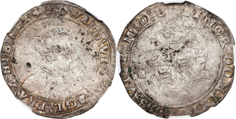 GREAT BRITAIN. Shilling, ND (1549-50). Canterbury Mint. Edward VI. NGC VF Detail...