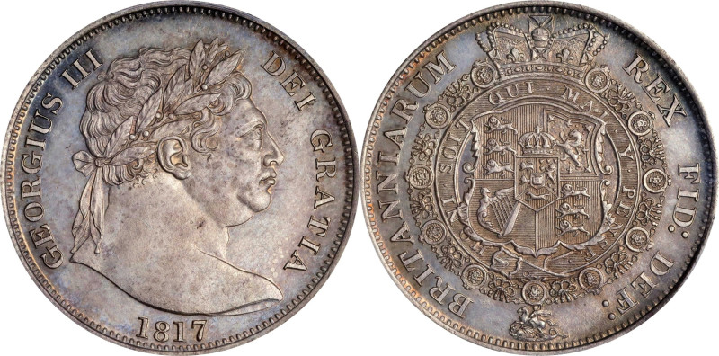 GREAT BRITAIN. 1/2 Crown, 1817. London Mint. George III. PCGS MS-62.
S-3788; KM...