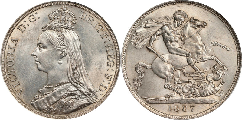 GREAT BRITAIN. Crown, 1887. London Mint. Victoria. PCGS MS-62.
S-3921; KM-765; ...