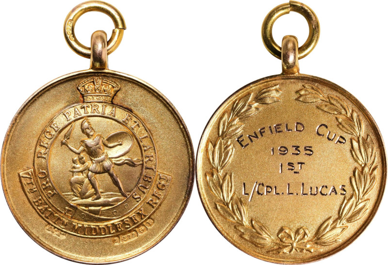 GREAT BRITAIN. Enfield Cup Prize-Winner's Gold Medal, 1935. UNCIRCULATED.
31.03...