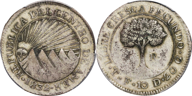 HONDURAS. Central American Republic. 2 Reales, 1832-T F. Tegucigalpa Mint. PCGS ...