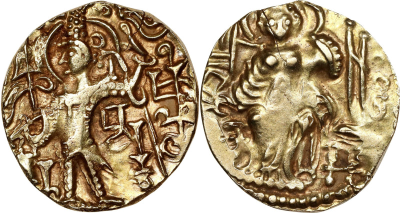 INDIA. Kushan Empire. Vasudeva II, A.D. 290-310. AV Dinar (7.76 gms). VERY FINE ...