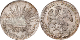 MEXICO. 8 Reales, 1874-Go Fr. Guanajuato Mint. PCGS MS-63.
KM-377.8; DP-Go54.

Estimate: $200.00- $400.00