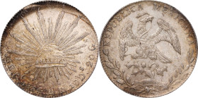 MEXICO. 8 Reales, 1884-Go BR. Guanajuato Mint. PCGS MS-61.
KM-377.8; DP-Go66.

Estimate: $100.00- $200.00