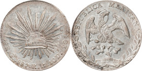 MEXICO. 8 Reales, 1887-Go RR. Guanajuato Mint. PCGS Genuine--Cleaned, Unc Details.
KM-377.8; DP-Go70.

Estimate: $60.00- $100.00