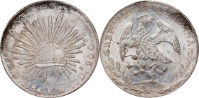 MEXICO. 8 Reales, 1884-Ho FM. Hermosillo Mint. PCGS MS-61.
KM-377.9; DP-Ho30.

Estimate: $100.00- $150.00