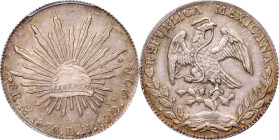 MEXICO. 8 Reales, 1876-Mo BH. Mexico City Mint. PCGS AU-58.
KM-377.10; DP-Mo61.

Estimate: $100.00- $200.00