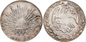 MEXICO. 8 Reales, 1868-Zs JS. Zacatecas Mint. PCGS EF-40.
KM-377.13; DP-Zs52.

Estimate: $100.00- $200.00