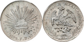 MEXICO. 8 Reales, 1894-Zs FZ. Zacatecas Mint. PCGS MS-61.
KM-377.13; DP-Zs80.

Estimate: $100.00- $200.00