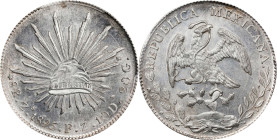 MEXICO. 8 Reales, 1895-Zs FZ. Zacatecas Mint. PCGS MS-63.
KM-377.13; DP-Zs81.

Estimate: $150.00- $300.00