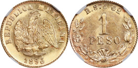 MEXICO. Gold Peso, 1896-Go R. Guanajuato Mint. NGC MS-64.
Fr-161; KM-410.3.

Estimate: $400.00- $600.00