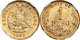 MEXICO. Gold Peso, 1898-Go R. Guanajuato Mint. NGC MS-65.
Fr-161; KM-410.3.

Estimate: $400.00- $600.00