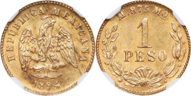 MEXICO. Gold Peso, 1894-Mo M. Mexico City Mint. NGC MS-64.
Fr-157; KM-410.5.

Estimate: $400.00- $600.00