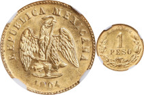 MEXICO. Gold Peso, 1904-Mo M. Mexico City Mint. NGC MS-64.
Fr-157; KM-410.5.

Estimate: $400.00- $600.00