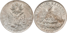 MEXICO. Peso, 1872-Go S. Guanajuato Mint. PCGS Genuine--Cleaned, Unc Details.
KM-408.4.

Estimate: $100.00- $200.00