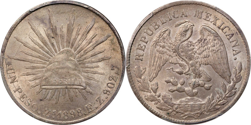 MEXICO. Peso, 1898-Zs FZ. Zacatecas Mint. PCGS MS-63.
KM-409.3.

Estimate: $1...