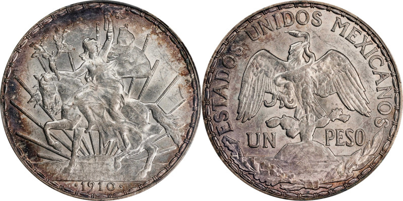 MEXICO. Peso, 1910. Mexico City Mint. PCGS MS-62.
KM-453. Caballito Type. 

E...