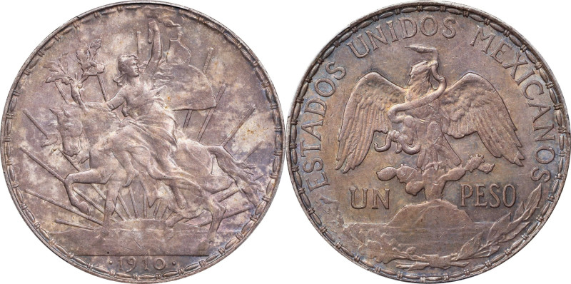 MEXICO. Peso, 1910. Mexico City Mint. PCGS AU-55.
KM-453. Caballito type.

Es...