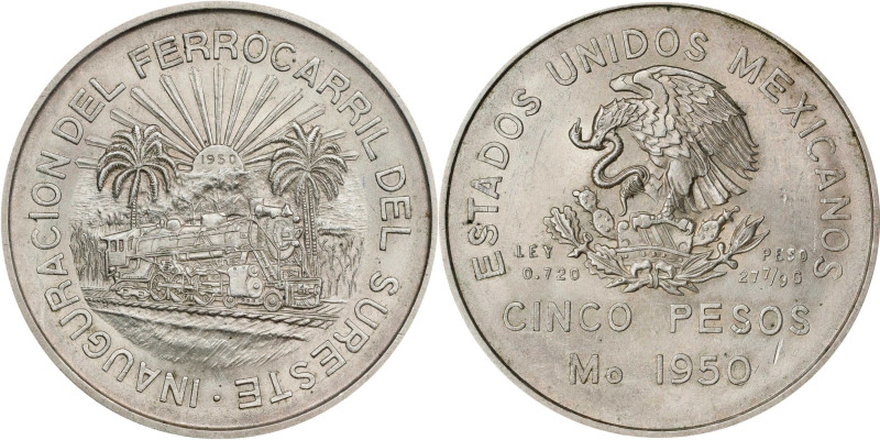 MEXICO. 5 Pesos, 1950-Mo. Mexico City Mint. PCGS MS-63.
KM-466.

Estimate: $6...