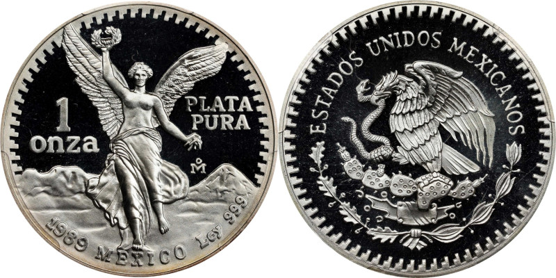 MEXICO. Onza, 1989-Mo. Mexico City Mint. PCGS PROOF-68 Deep Cameo.
KM-494.1. Wi...